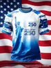 Estación Independiente 2025 Impresión 3D Digital Aniversario 250 de EE. UU. Manga Corta Cuello Redondo Casual Cómodo Ajuste Holgado Camiseta