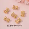 Bandeja de Flor Chapada en Oro de 14K con Circonita Barril de Cintura Pequeña Cuentas Incrustadas con Circonita Cuentas Espaciadoras Accesorios para Joyería Hecha a Mano DIY