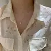 Nuevo Collar de Flor de Iris con Pedrería Estilo Xiaohongshu, Cadena para Clavícula Estilo Lujo Ligero Vintage, Cadena para el Cuello de Diseño Nicho, Venta al por Mayor para Transmisión en Vivo