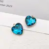 Colgante de aleación simple en forma de corazón DIY incrustado con cristal pulsera de amor collar material de joyería accesorios de joyería de corazón