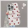 Pantalla Completa Corazones Pequeños Adecuado para Apple 17 Pro Max Personalizado 16 Nuevo 15 Funda para Teléfono iPhone 13 Galvanizado 11 Creativo