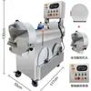 Suministro de fábrica cortador de verduras de doble cabezal con conversión de frecuencia CNC multifuncional comedor escuela fábrica cortador de verduras automático comercial