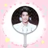 Xiao Zhan Artículos de Celebridad Artículos para Fans Abanico Grande Publicidad de Abanico Abanico Transparente Materiales para Bricolaje