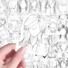 Oc peinado bidimensional referencia dibujo de cabello dibujo de personaje tutorial dibujo de tablero blanco y negro plantilla de práctica pegatina de práctica