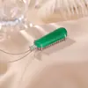 Colgante de Calcedonia Verde de Plata de Ley S925 Yiluyin, Sencillo y Versátil, Diseño Geométrico de Moda, Colgante de Plata Estilo Sin Preocupaciones