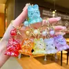Tendencia Nacional Figura de León Dibujo Animado Llavero Colgante de León Mochila de Estudiante Adorno de Cristal Transparente Llavero al por Mayor