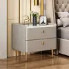 Mesita de noche de madera maciza completamente ensamblada, simple y moderna, para uso doméstico en el dormitorio, mueble de almacenamiento de mesita de noche simple de tamaño pequeño
