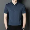 Estilo Igual ao TikTok Verão 2022 Nova Camisa Masculina Sem Costura de Manga Curta, Camisa Masculina de Secagem Rápida Atacado