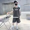 Conjunto de Ropa de Verano para Niños Niños, Estilo Nuevo para Niños Mayores, Chaleco de Verano Elegante, Conjunto de Dos Piezas con Pantalones Cortos Deportivos sin Mangas para Niños