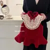Vestido Princesa Doce Xiaosi para Meninas Vestido de Véspera de Ano Novo 2025 Novo Vestido para Bebê de Um Ano Moda Bebê Menina Vestido de Ano Novo Estilo Inverno