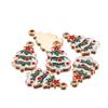 Colar com pingente de floco de neve e sino de alce de Natal, enfeites de natal, pingente de liga, gota de óleo, acessórios pequenos, material