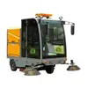 Varredora Elétrica para Limpeza de Pequenas Comunidades, Fábricas, Oficinas, Saneamento, Aspirador de Pó para Ruas, Varredora de Condução com Pulverização