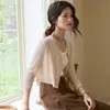 Nuevo cárdigan exterior de lino-acetato-tencel para mujer, suave, versátil, cómodo, holgado, fino, chaqueta de manga larga