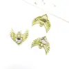 1 Pingente de Asa com Strass em Forma de Coração 21mm Ornamento de Coração de Resina Acessório para Chaveiro Materiais Artesanais