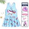 Traje de baño para niños de tela de alta calidad, traje de baño para mujer, traje de baño para niños pequeños y medianos, vestido de baño de princesa de dibujos animados lindo al por mayor