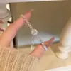"Esplendor Radiante" Pulsera de Brújula Completa de Diamantes Intermitentes, Diamante Rosa Dulce Rosa Galaxia Nicho Joyería Dulce para Mujeres