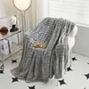 Manta de Coral Fleece Bolha Transfronteiriça Manta de Cochilo Cobertor para Ar Condicionado de Escritório Capa de Sofá Presente Manta de Flanela de Verão