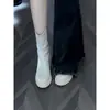 Botines de Gamuza Versátiles Moda Retro 2026 Invierno Nuevo Talón Alto Francés Temperamento Suela Gruesa Botas Adelgazantes Chica Popular Para Usar Por Fuera