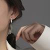 Pendientes cuadrados coreanos para mujer, diseño de nicho, temperamento elegante, personalidad de estilo frío de alta calidad, pendientes de plata de ley S925.
