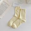 Calcetines de Verano para Mujer, Calcetines Finos de Malla, Calcetines Dulces con Borde Fruncido, Calcetines de Algodón Transpirables de Media Pantorrilla, Calcetines Estilo Ballet