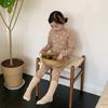 Pijama Infantil para Niños y Niñas, Nuevo Estilo Otoño, Set de Ropa Interior de Dibujos Animados Clase A, Ropa de Casa Elástica de Lana para Bebé 280g