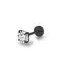Brinco de aço inoxidável com quatro garras cravejado com zircônia 5A, venda quente transfronteiriça, joia para piercing no corpo, joia de prego para cartilagem da orelha