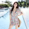 Traje de baño para mujer para aguas termales 2026 Modelo Nuevo, Adelgazante y Moderno de una pieza estilo falda Traje de baño para sesión de fotos de vacaciones para mujer