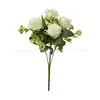 Nuevas Flores Artificiales para Ramos de Boda Festivos, Decoración del Hogar, Arreglos de Flores de Rosa para Mesas y Exhibiciones de Flores Artificiales