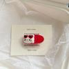 Nuevo retro gatito negro y rojo clip ovalado nicho caricatura japonesa clip para flequillo dulce genial lindo accesorios para el cabello de niña
