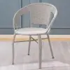 Silla de Ratán con Respaldo Tejido para Balcón, Silla de Ocio para Uso Doméstico, Adecuada para Apartamentos Pequeños, Patio Exterior, Personas Mayores y Juego de Sillas para Mesa de Té