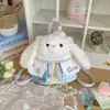 Mochila Divertida de Muñeca para Niños Japoneses Mochila de Bloques de Color Nicho para Niñas Mochila de Viaje Ligera Pequeña con Dibujo de Pingüino Mochila Escolar