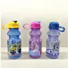 Copo de Água Portátil com Canudo Espacial Desenho Animado Plástico Copo com Canudo Infantil Copo de Aprendizagem para Beber Chaleira Portátil para Estudantes Grande Capacidade