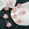 20mm crema dulce viento cinco puntas estrella tridimensional pintura al óleo degradado estrellas DIY pulsera collar de cuentas hecho a mano material