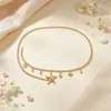 Cadena de cintura con colgante de concha de estrella de mar transfronteriza europea y americana, cadena dorada gruesa estilo bohemio, cadena corporal estilo vacacional para mujer