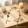 Cortina de Flores DIY Flotante de Moda Decoración Colgante de Flores Cuerda de Yute Adorno Colgante Decoración de Ventana para el Hogar