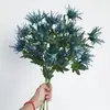 Ramo de flores de eneldo artificial de 3 puntas para arreglo de escena, decoración del hogar, flores de eneldo de alta gama para bodas, flores artificiales