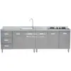 Gabinete para Estufa Integrada Doméstica Gabinete Moderno Económico Simple Multifuncional Gabinete de Acero Inoxidable Artículo Predeterminado General