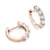 Suministro Exclusivo Transfronterizo de Pendientes de Moissanita Ligeros y de Lujo a la Moda para Mujer, Pendientes de Aro Estilo Nicho de Plata de Ley S925, Venta al por Mayor desde el Fabricante