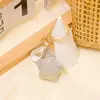 Llavero Colgante Popular Estrella de Arcilla Transfronterizo con Pedrería, Cordón de Cuero y Accesorios de Metal para Bolsas de Coche