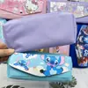 Estuche para Lápices Kuromi Estilo Japonés de Alta Calidad Stitch Dibujos Animados Caja de Papelería de Doble Capa Estuche para Lápices de Niños Papelería para Lápices Estuche para Lápices
