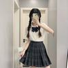 Camisa de Uniforme JK de Verano de Manga Corta con Plisados de Órgano Camisa Básica de Estilo Dulce Universitario Japonés Genuina Camisa Blanca Leche