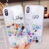 Funda para teléfono iPhone 11 Pro Max con diseño de arena movediza, transparente y con purpurina, con protección anticaídas integrada para Apple XR.
