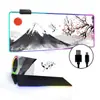 Alfombrilla de ratón luminosa RGB para Gaming E-Sports Pad para teclado Transfronterizo Estilo nacional Engrosada Pad para escritorio de oficina LED Colorida Tamaño Grande
