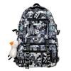 Mochila Escolar de Grande Capacidade Masculina Personalizada Graffiti Estilo Japonês Mochila Casual Marca de Moda Feminina Esportes Mochila de Moda Estudantil do Ensino Médio