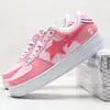 Zapatos de Lona de Caña Baja Boca de Tiburón Estrella Cuero Patentado Brillante Nombre Conjunto Zapatos Deportivos Casuales Zapatos para Pareja Suela Gruesa Zapatos que Aumentan la Altura