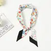 Pañuelo de Seda Pequeño Largo Estrecho Corto para Mujer, Estilo Francés Retro, Primavera y Otoño, Cinta para Atar Bolsos, Diadema, Decoración de Serpentina, Pañuelo Delgado