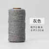 Pacote Decorativo para Festa de Natal Corda para Zongzi Fio de Algodão Dupla Cor Corda Grossa de Algodão Colorida 2MM100 m