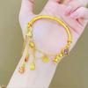 Pulsera de gota de aceite esmaltada de estilo chino, nueva moda nacional, diseño dorado hecho a mano, estilo étnico exquisito, pulsera de estilo antiguo para mujer.