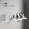 Decoração de Parede para Entrada de Sala de Estar de Ferro Forjado Montada na Parede Sem Furar Estante de Livros de Parede para Quarto Prateleira Única Rack de Armazenamento de Parede