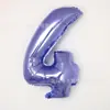 Globo de Helio de Papel de Aluminio Morado Nuevo Mediano de 32 Pulgadas Números del 0 al 9 Decoración para Cumpleaños, Aniversario, Boda, Evento Festivo
